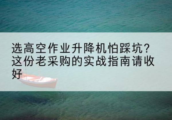 临清高空作业升降机厂家推荐-选高空作业升降机怕踩坑？这份老采购的实战指南请收好